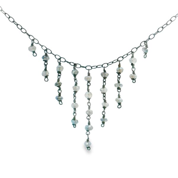 Sterling Silver Cascading Labradorite Necklace Erica DelGardo Jewelry Designs Houston, TX