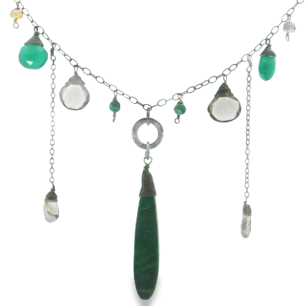 Silver Necklace w/ Stone Erica DelGardo Jewelry Designs Houston, TX