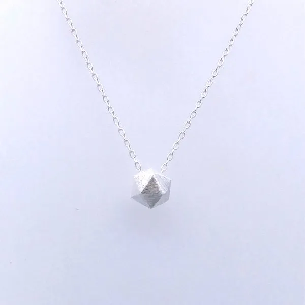 Sterling Silver Geometric Bead Necklace Erica DelGardo Jewelry Designs Houston, TX