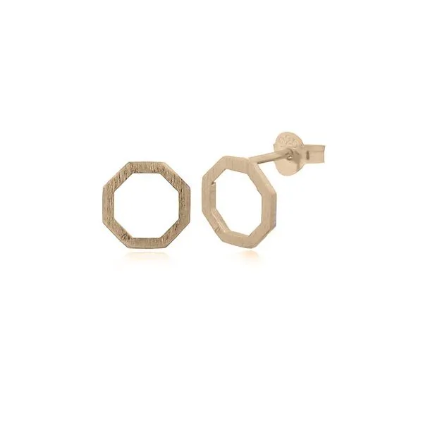 Sterling Silver GP Octagon Earrings Erica DelGardo Jewelry Designs Houston, TX