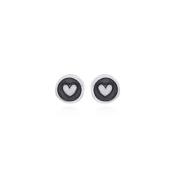 Sterling Silver Small Heart Earrings Erica DelGardo Jewelry Designs Houston, TX