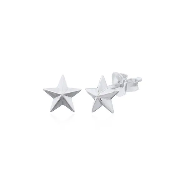 Sterling Silver Lone Star Earrings Image 2 Erica DelGardo Jewelry Designs Houston, TX