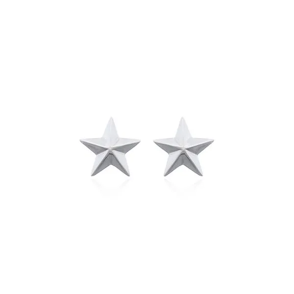 Sterling Silver Lone Star Earrings Erica DelGardo Jewelry Designs Houston, TX