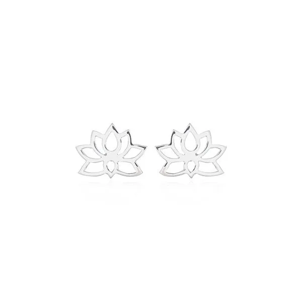 Sterling Silver Lotus Earrings Erica DelGardo Jewelry Designs Houston, TX