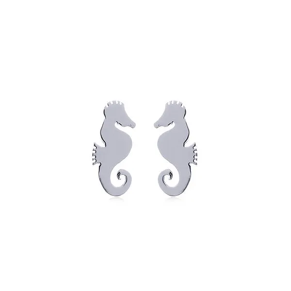 Sterling Silver Seahorse Earrings Erica DelGardo Jewelry Designs Houston, TX