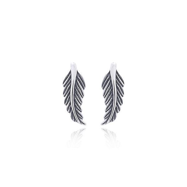 Sterling Silver Feather Earrings Erica DelGardo Jewelry Designs Houston, TX
