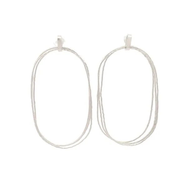 Sterling Silver Multi Oval Earrings Erica DelGardo Jewelry Designs Houston, TX