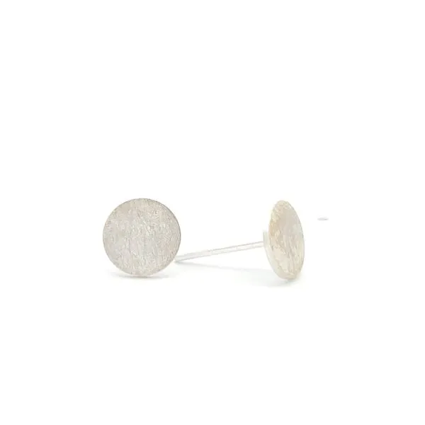 Sterling Silver Flat Disk Earrings Erica DelGardo Jewelry Designs Houston, TX