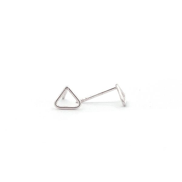 Sterling Silver Small Triangle Earrings Erica DelGardo Jewelry Designs Houston, TX