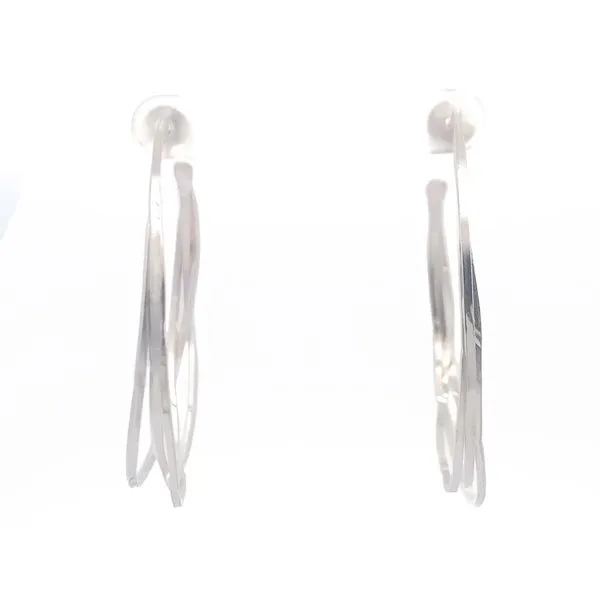Sterling Silver Large Braided 3/4 Hoops Image 5 Erica DelGardo Jewelry Designs Houston, TX