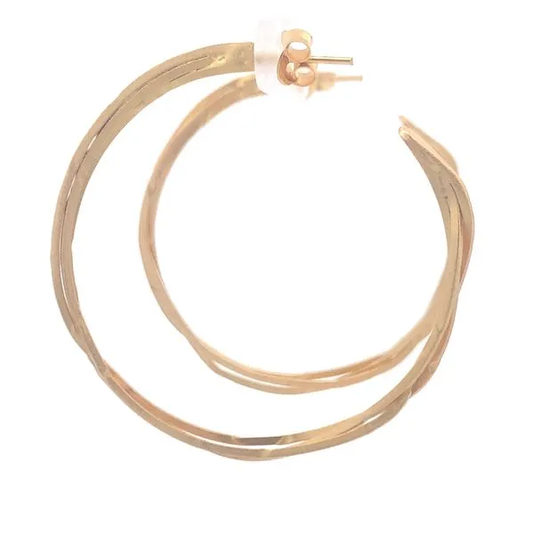 Sterling Silver GP Large Braided 3/4 Hoops Erica DelGardo Jewelry Designs Houston, TX