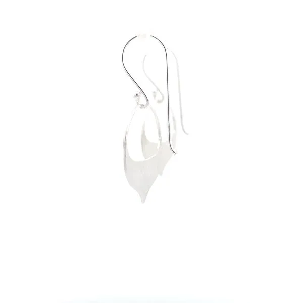 Sterling Silver Small Half Drop Earrings Image 3 Erica DelGardo Jewelry Designs Houston, TX