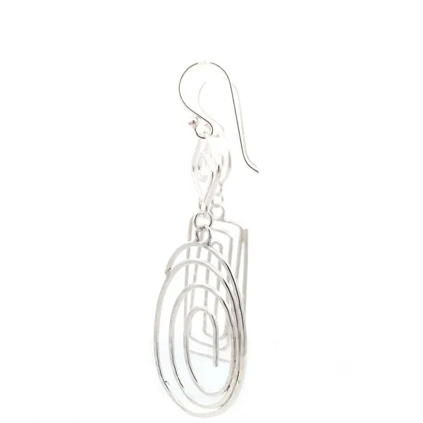 Sterling Silver Abstract Swirl Earrings Image 3 Erica DelGardo Jewelry Designs Houston, TX