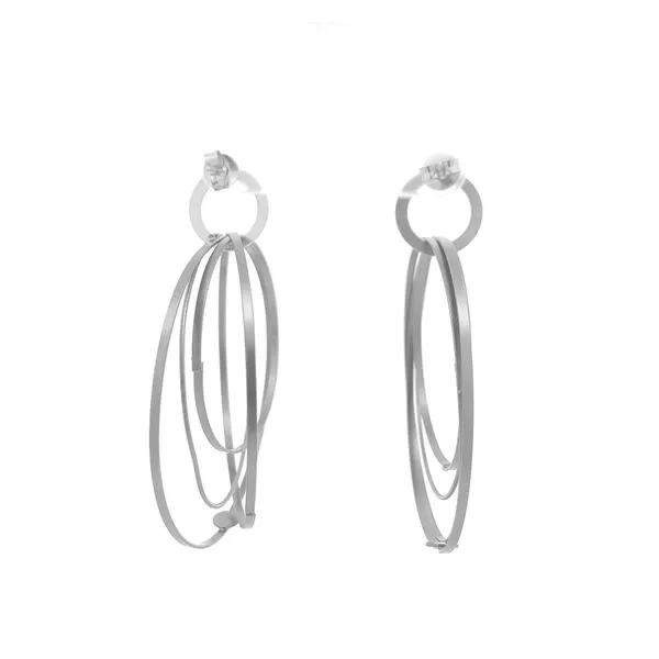 Sterling Silver Multi Hoop Earrings Image 3 Erica DelGardo Jewelry Designs Houston, TX