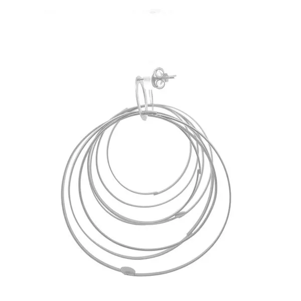 Sterling Silver Multi Hoop Earrings Image 5 Erica DelGardo Jewelry Designs Houston, TX