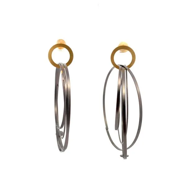 Sterling Silver Two Tone Multi Hoop Earrings Erica DelGardo Jewelry Designs Houston, TX
