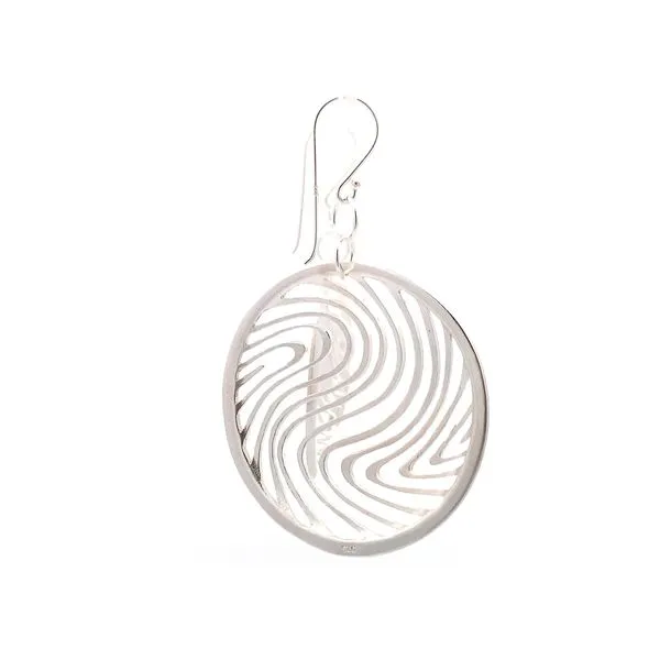 Sterling Silver Large Wave Earrings Image 4 Erica DelGardo Jewelry Designs Houston, TX