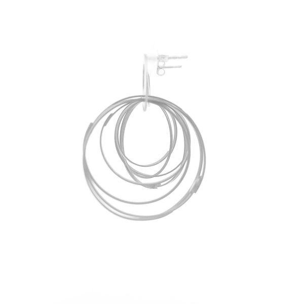 Sterling Silver Small Multi Hoop Earrings Image 5 Erica DelGardo Jewelry Designs Houston, TX