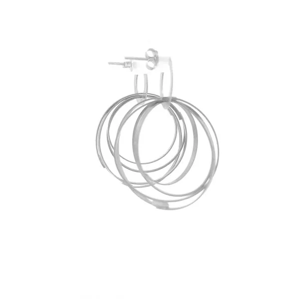 Sterling Silver Small Multi Hoop Earrings Image 3 Erica DelGardo Jewelry Designs Houston, TX