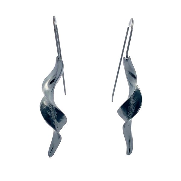 Sterling Silver Large Spiral Earrings Erica DelGardo Jewelry Designs Houston, TX