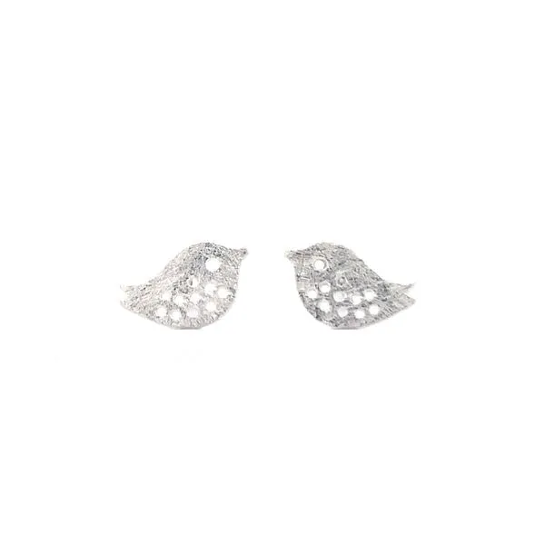 Sterling Silver Small Bird Earrings Erica DelGardo Jewelry Designs Houston, TX