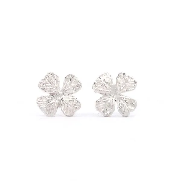 Sterling Silver Small Flower Earrings Erica DelGardo Jewelry Designs Houston, TX