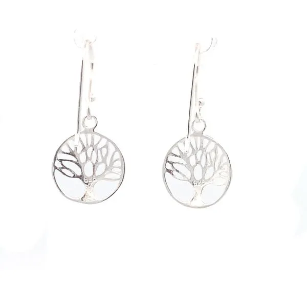 Sterling Silver Small Tree of Life Dangle Earrings Image 3 Erica DelGardo Jewelry Designs Houston, TX