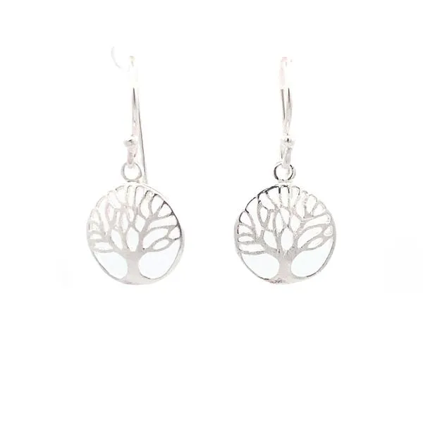 Sterling Silver Small Tree of Life Dangle Earrings Erica DelGardo Jewelry Designs Houston, TX