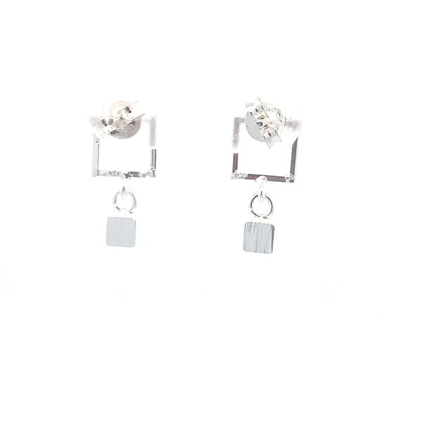 Sterling Silver Square & Cube Earrings Image 4 Erica DelGardo Jewelry Designs Houston, TX