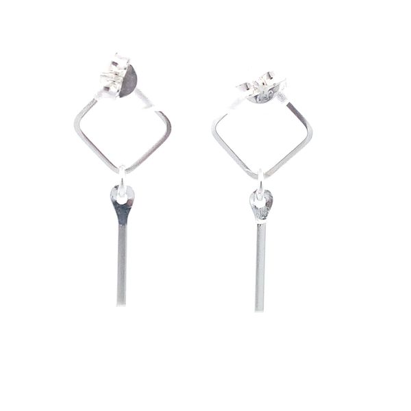 Sterling Silver Square & Stick Earrings Erica DelGardo Jewelry Designs Houston, TX