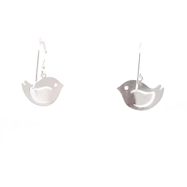 Sterling Silver Large Bird Earrings Image 4 Erica DelGardo Jewelry Designs Houston, TX