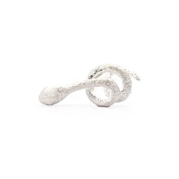 Sterling Silver Coiled Snake Earrings Image 2 Erica DelGardo Jewelry Designs Houston, TX