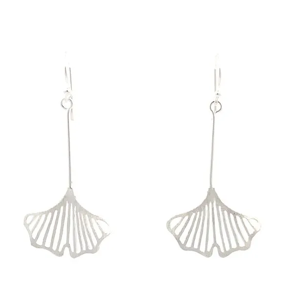 Sterling Silver Small Wavy Fan Earrings Erica DelGardo Jewelry Designs Houston, TX