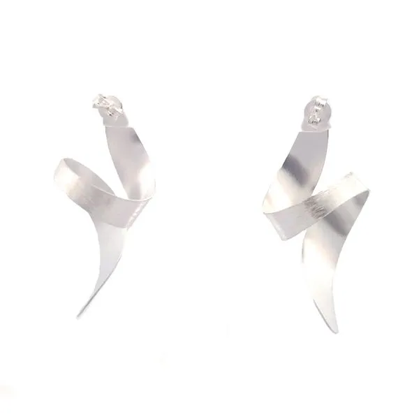 Sterling Silver Thick Curl Earrings Image 3 Erica DelGardo Jewelry Designs Houston, TX