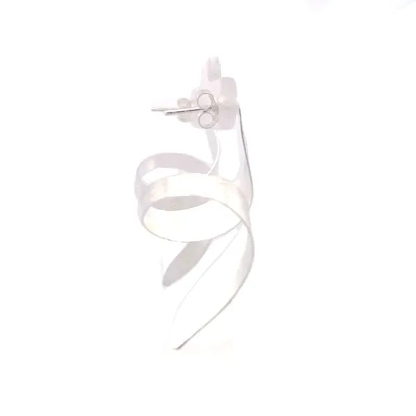 Sterling Silver Thick Curl Earrings Image 4 Erica DelGardo Jewelry Designs Houston, TX