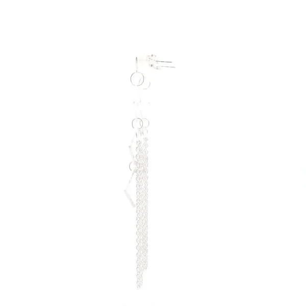Sterling Silver 3 Square Chain Earrings Image 2 Erica DelGardo Jewelry Designs Houston, TX