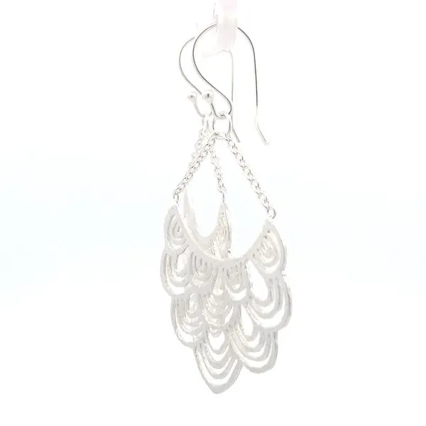 Sterling Silver Cutout Lace Earrings Image 3 Erica DelGardo Jewelry Designs Houston, TX