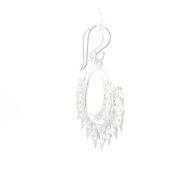 Sterling Silver Fire Swirl Earrings Image 5 Erica DelGardo Jewelry Designs Houston, TX