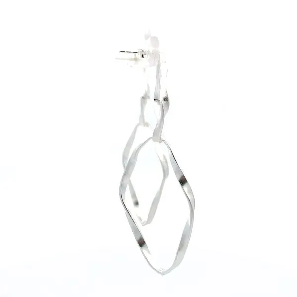 Sterling Silver Freeform Twisted Earrings Image 4 Erica DelGardo Jewelry Designs Houston, TX