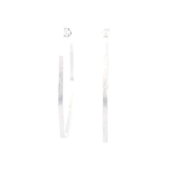 Sterling Silver Large Octagon Hoops Image 3 Erica DelGardo Jewelry Designs Houston, TX