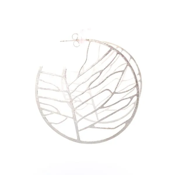 Sterling Silver Large Tree Branch Hoops Image 3 Erica DelGardo Jewelry Designs Houston, TX