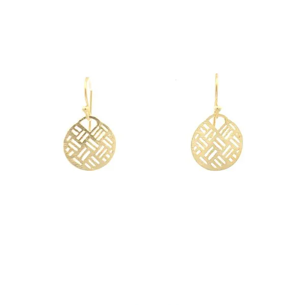 Sterling Silver GP Cutout Circle Earrings Erica DelGardo Jewelry Designs Houston, TX