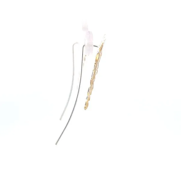 Sterling Silver Two Tone Feather Earrings Image 4 Erica DelGardo Jewelry Designs Houston, TX