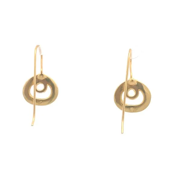 Sterling Silver Two Tone Thick Circles Earrings Image 4 Erica DelGardo Jewelry Designs Houston, TX