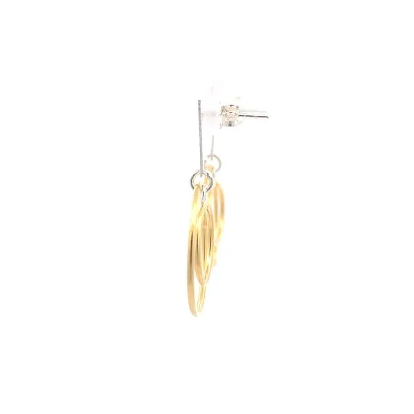 Sterling Silver Two Tone Triangle & 2 Circle Earrings Image 3 Erica DelGardo Jewelry Designs Houston, TX