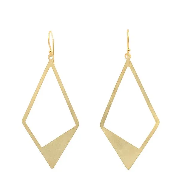 Sterling Silver GP Medium Cutout Geo Earrings Erica DelGardo Jewelry Designs Houston, TX