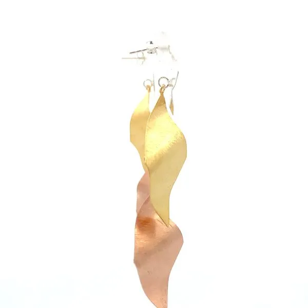 Sterling Silver 3 Tone Sheet Metal Earrings Image 5 Erica DelGardo Jewelry Designs Houston, TX