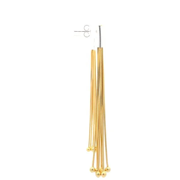 Sterling Silver Two Tone Tassel Earrings Image 5 Erica DelGardo Jewelry Designs Houston, TX