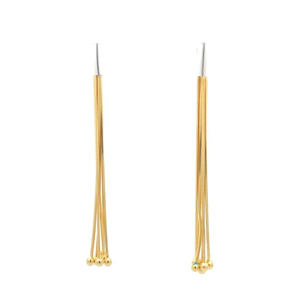 Sterling Silver Two Tone Tassel Earrings Erica DelGardo Jewelry Designs Houston, TX