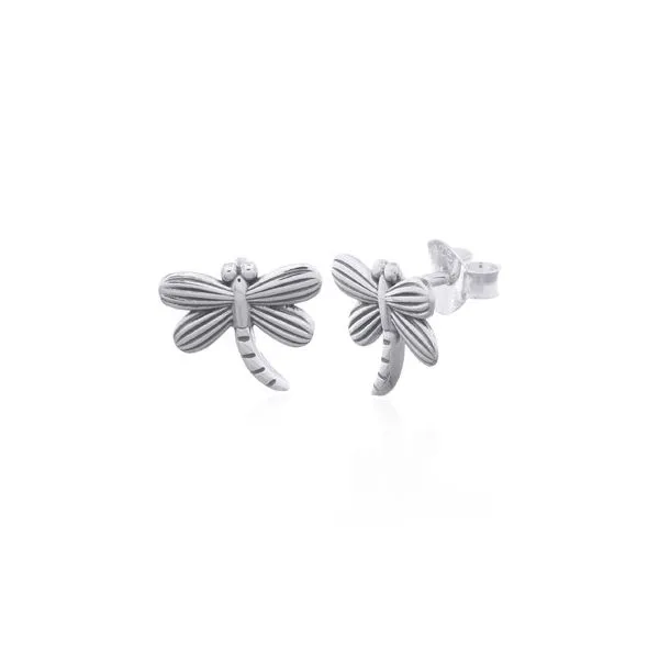 S.S. Tiny Dragonfly Stud Earrings Erica DelGardo Jewelry Designs Houston, TX